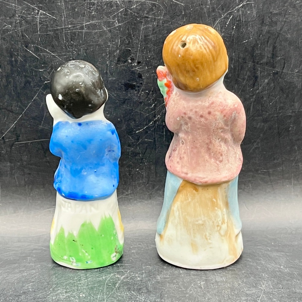 VTG Oriental Boys Salt & Pepper Shakers Japan 3" Tall Collectible Decorative - Picture 4 of 7